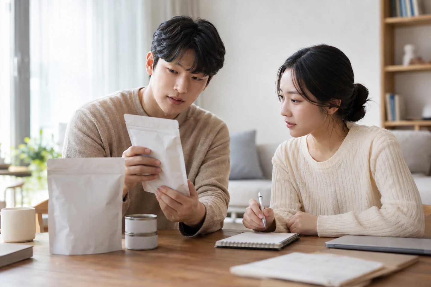 주문하는 사람과 먹이는 사람이 함께 봐요