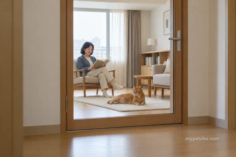 집에 수리 기사가 오는 날, 고양이 공간은 작업 뒤까지 나눠요